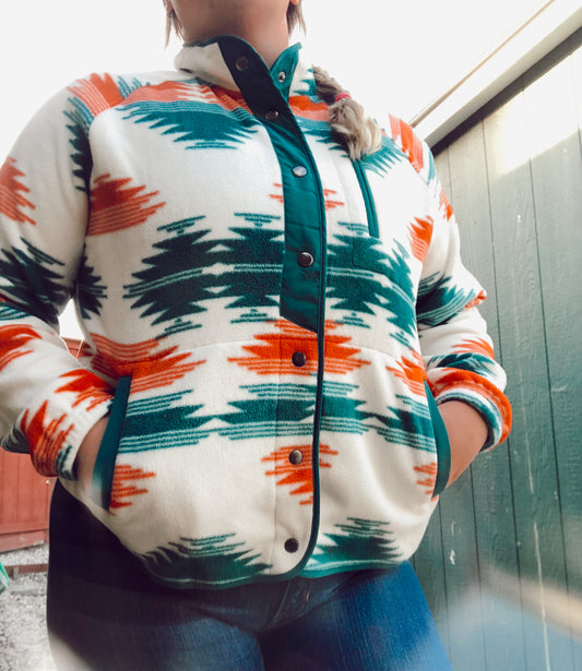 Aztec Fleece Button-Up