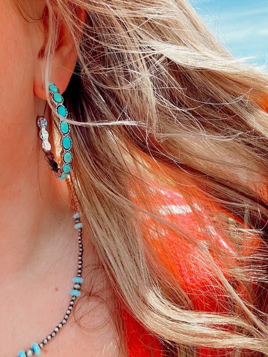 Turquoise Hoop Earrings
