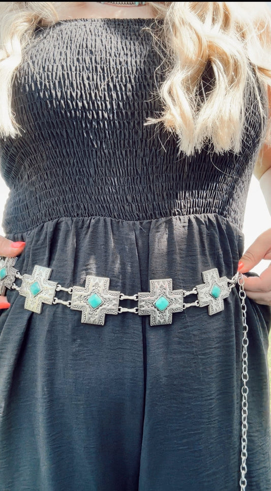 Turquoise Concho Belt