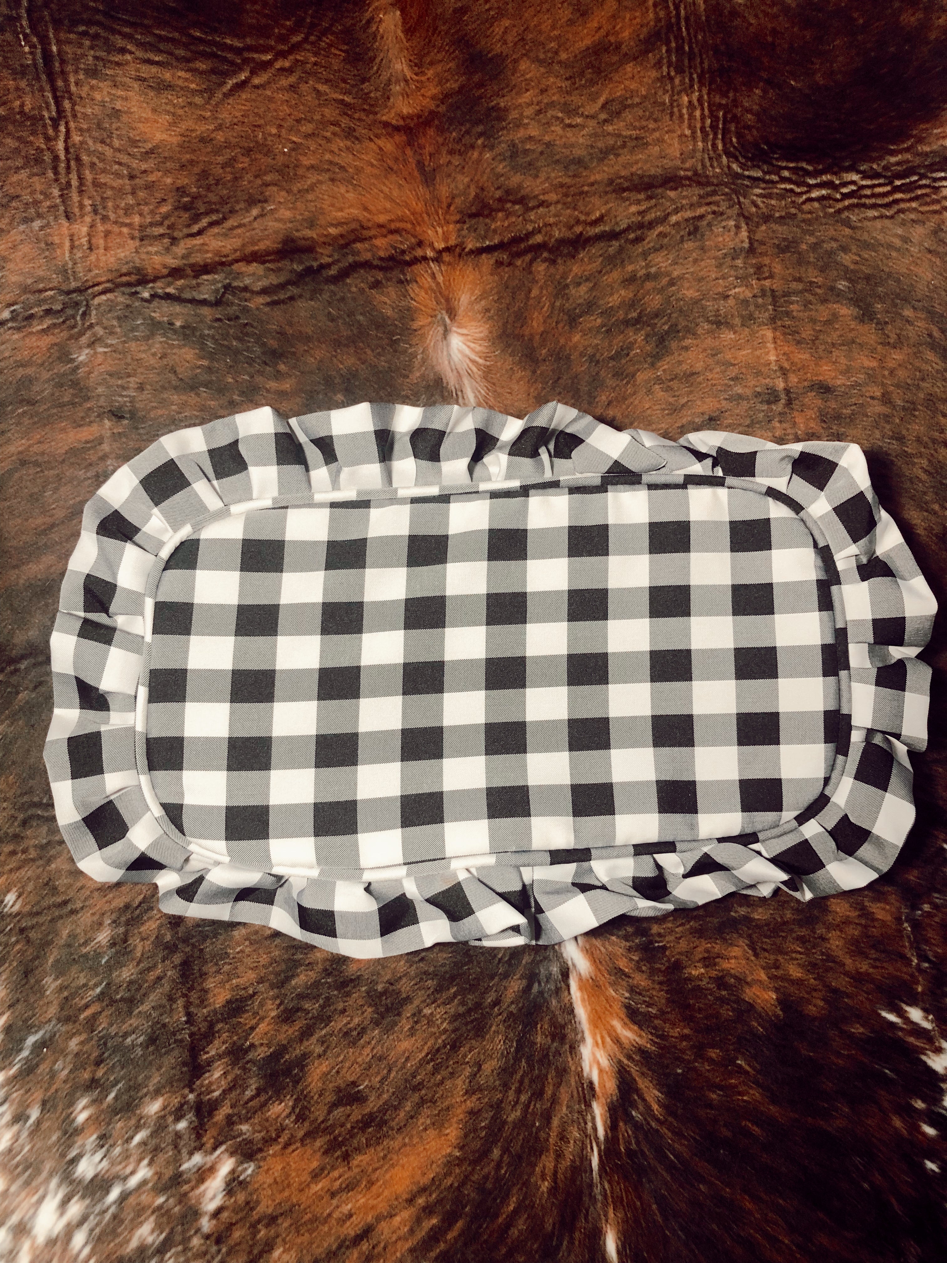 Checkered Make up Bag