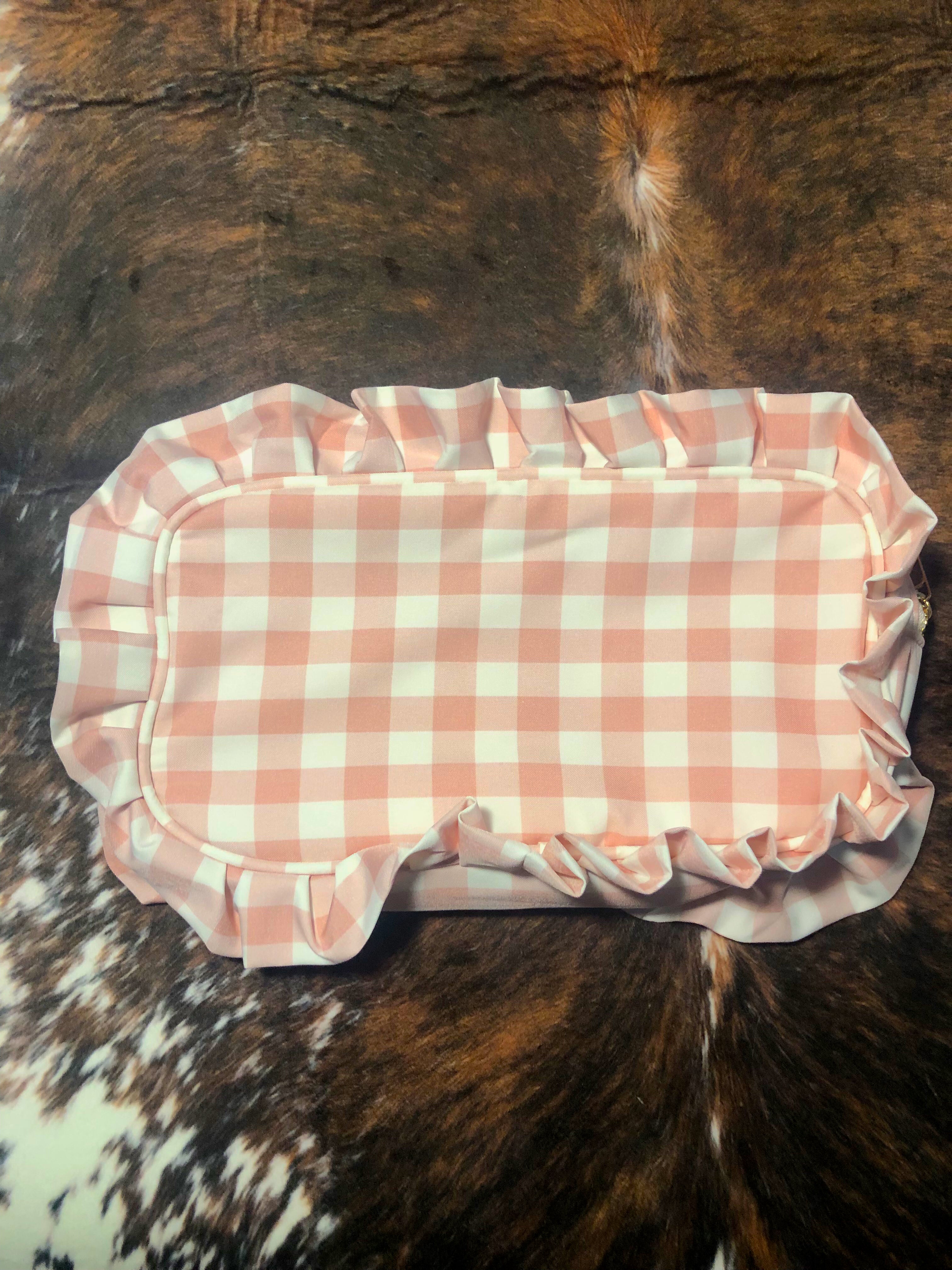 Checkered Make up Bag