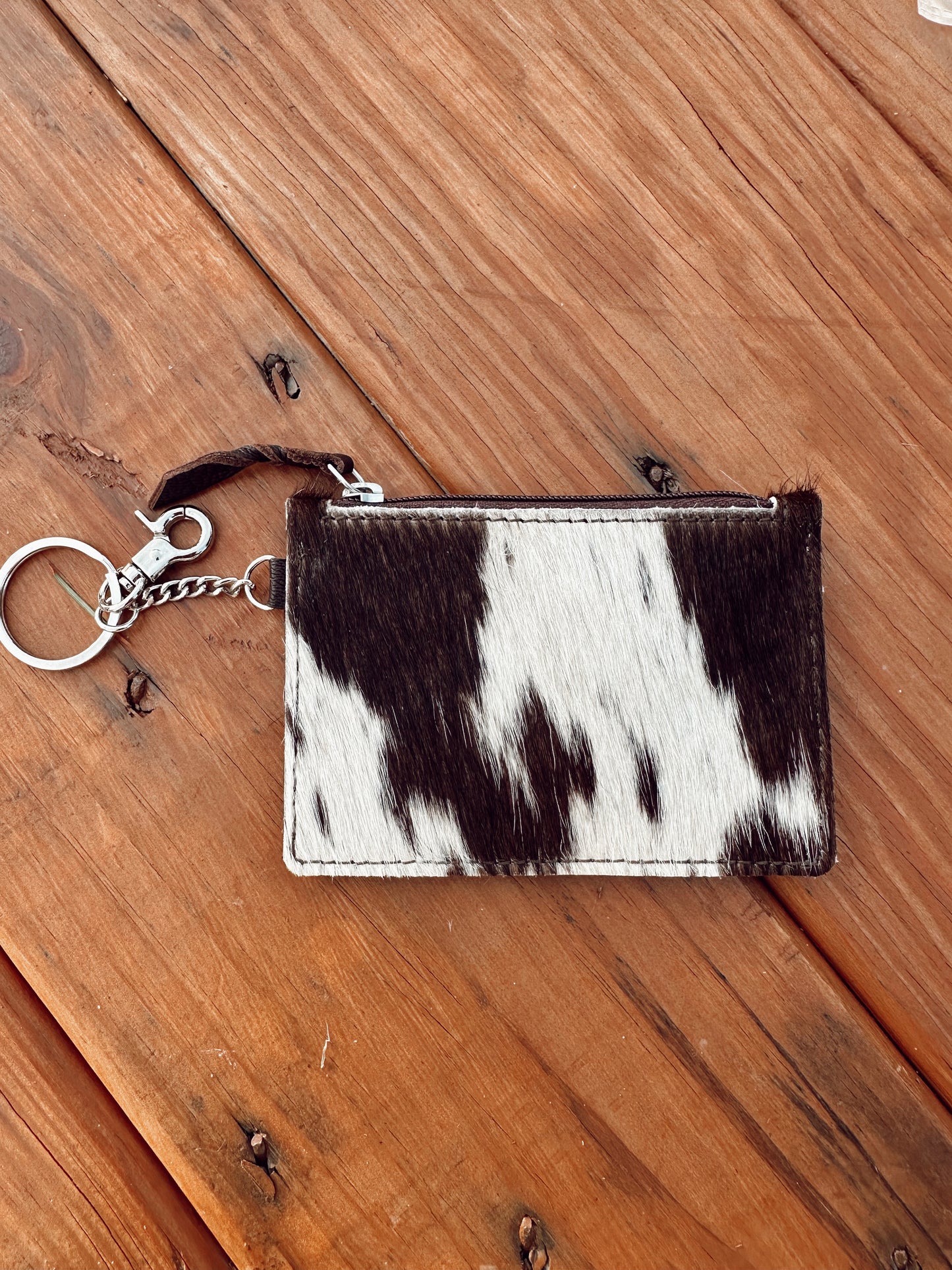 Cowhide Keychain Wallet