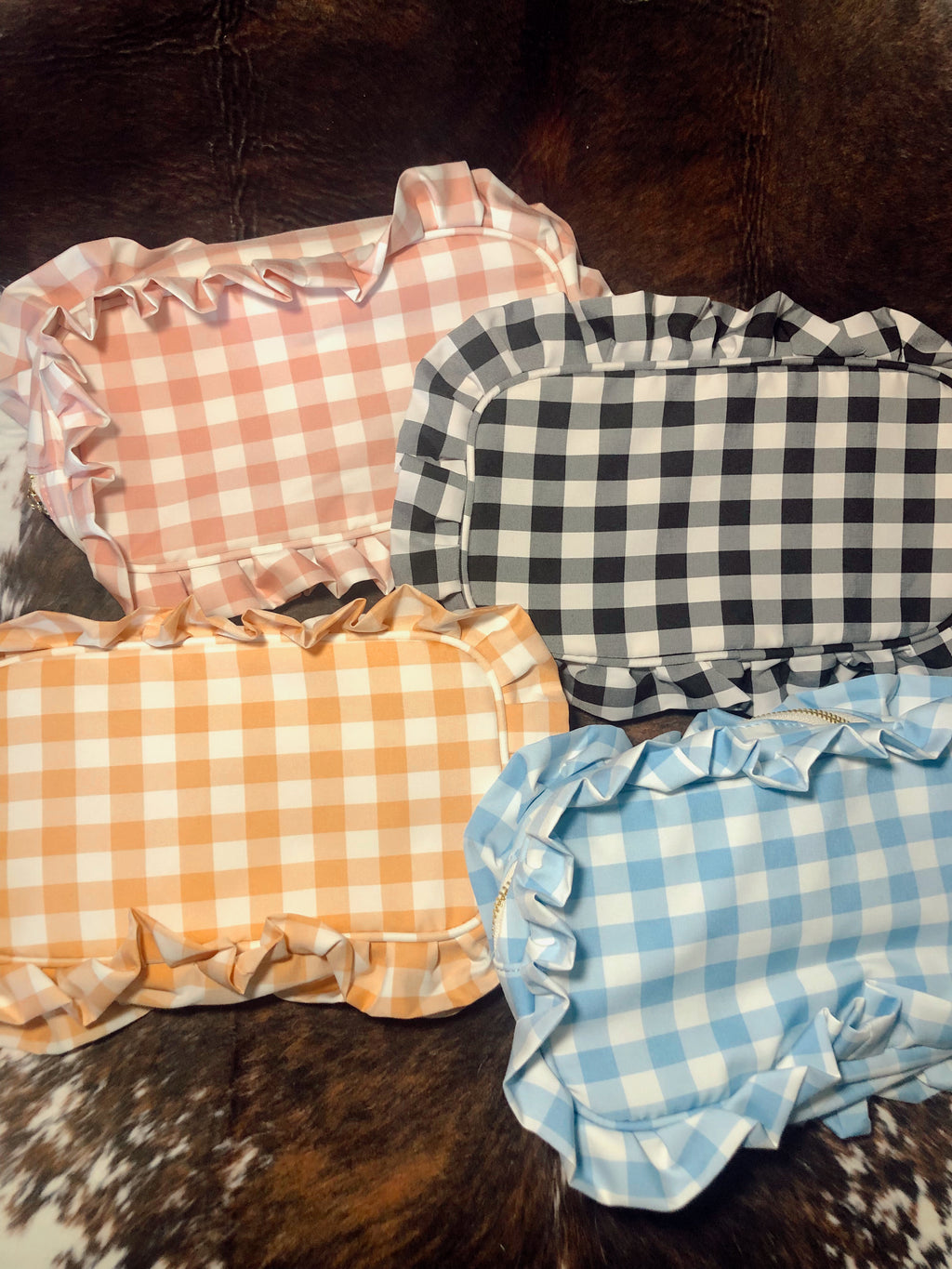 Checkered Make up Bag