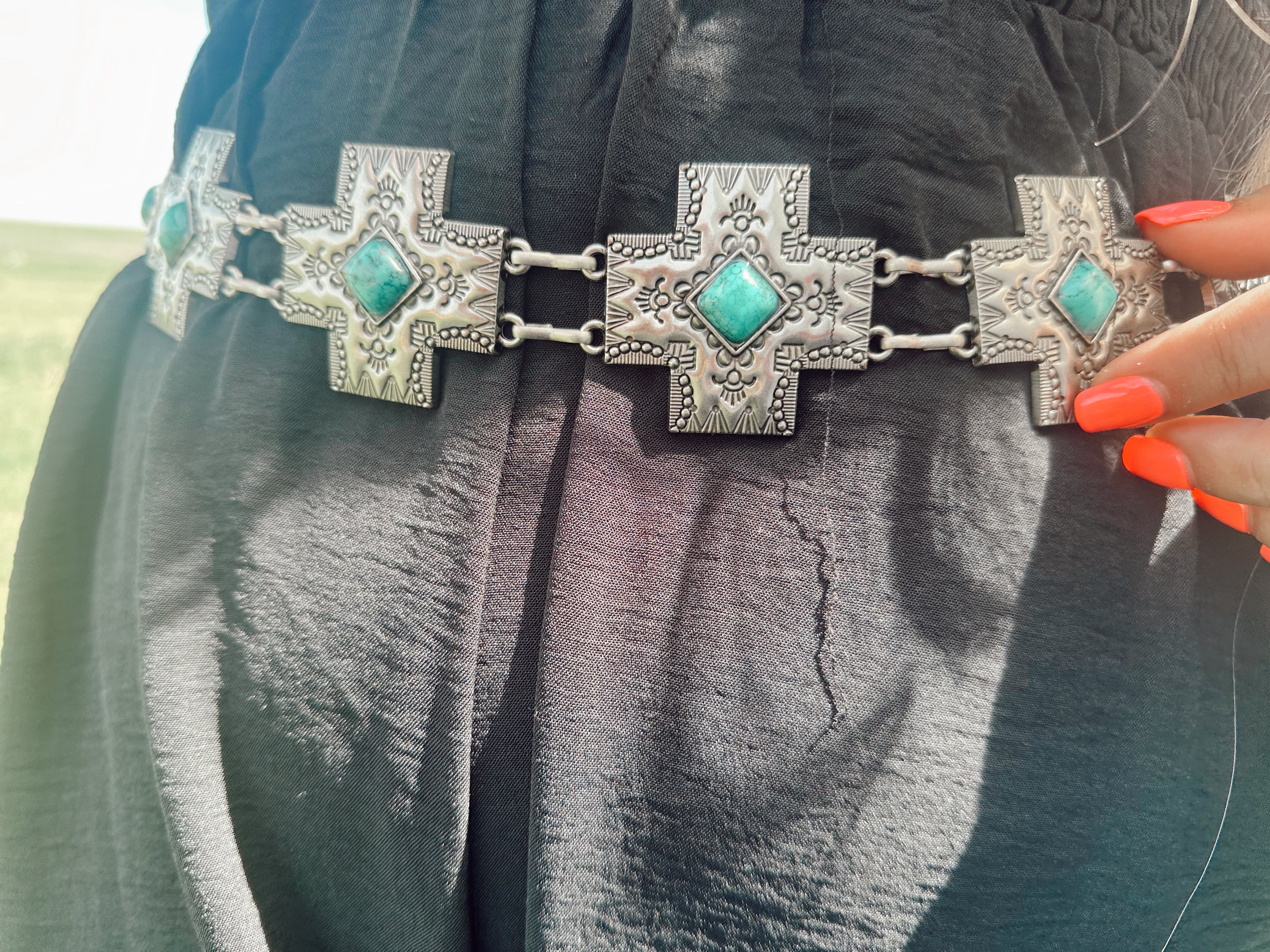 Turquoise Concho Belt