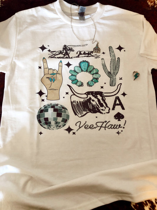 YeeHaw Collage Tee