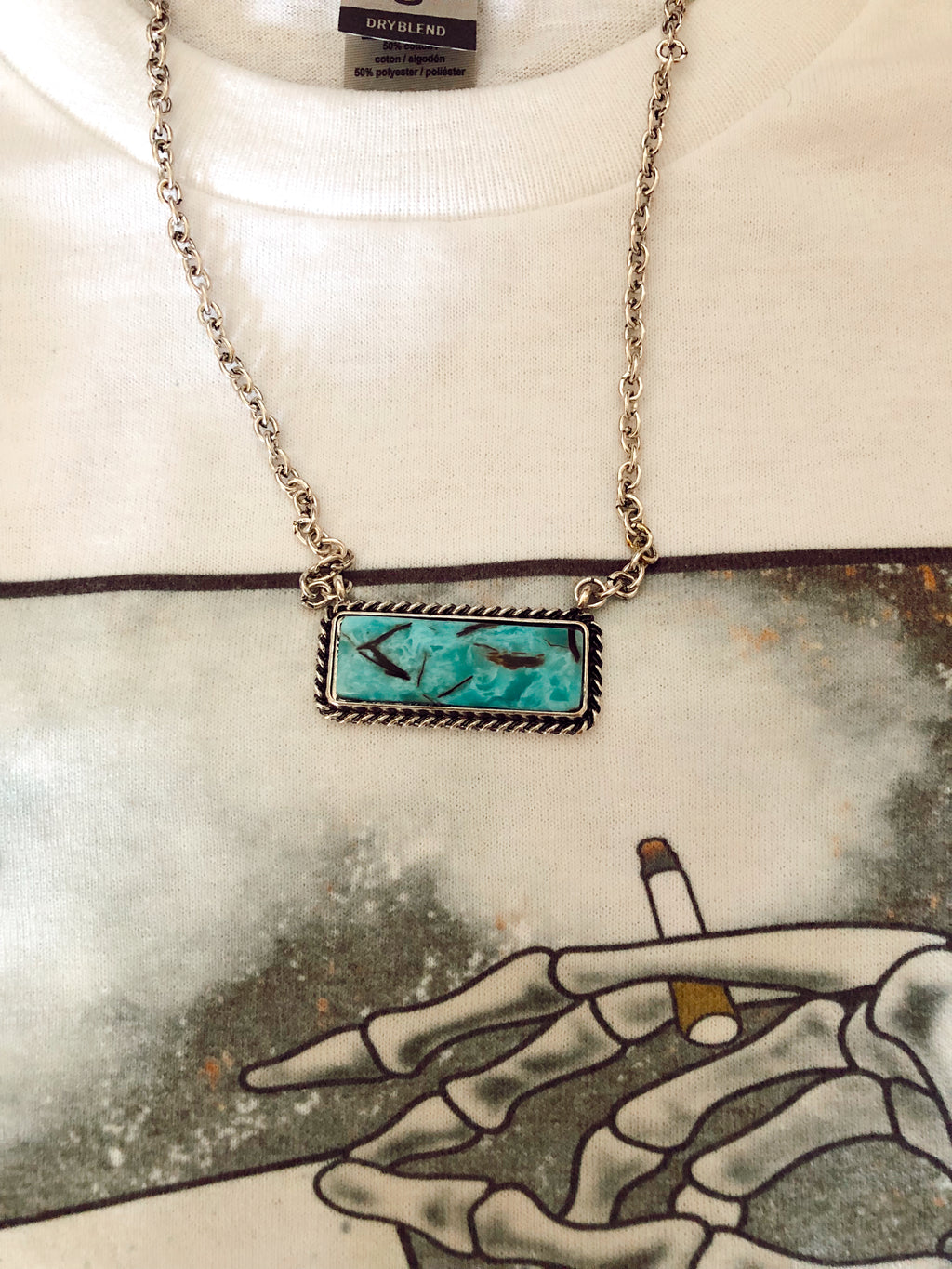 Turquoise Bar Necklace