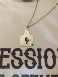 Cactus Tag Necklace